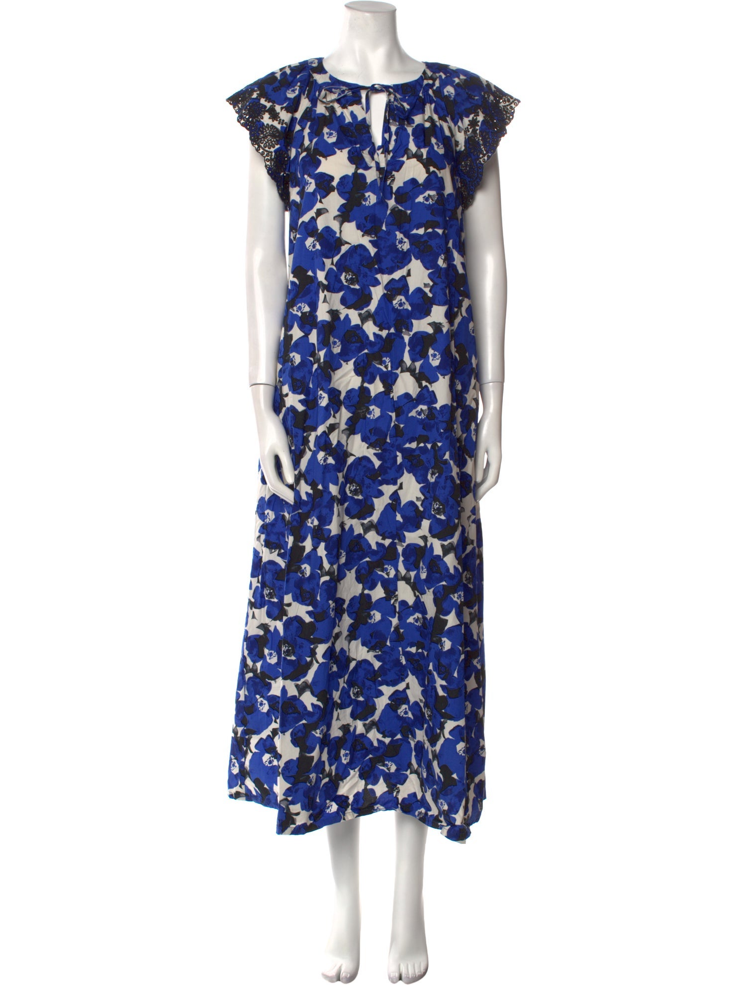 Who What Wear Floral Print Midi Length Dress