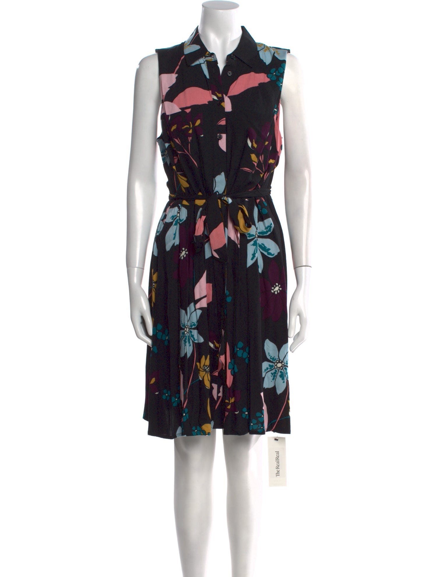 Who What Wear Floral Print Knee-Length Dress