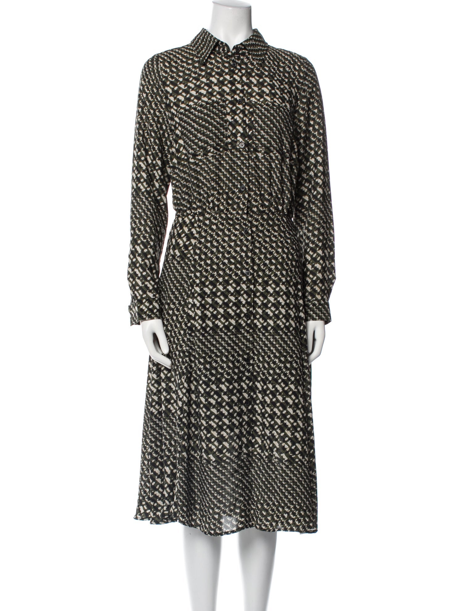 Who What Wear Printed Midi Length Dress