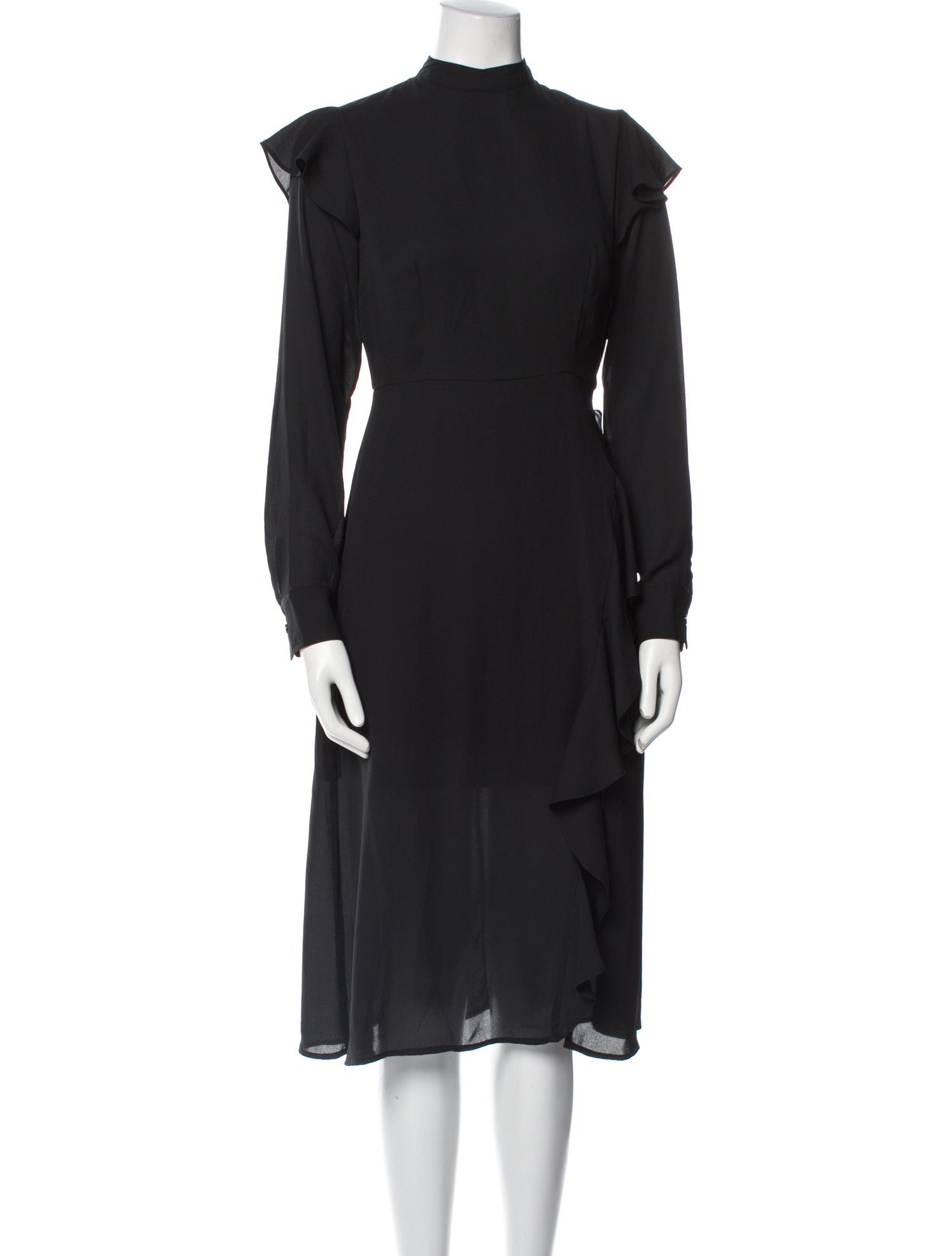 Who What Wear Mock Neck Midi Length Dress