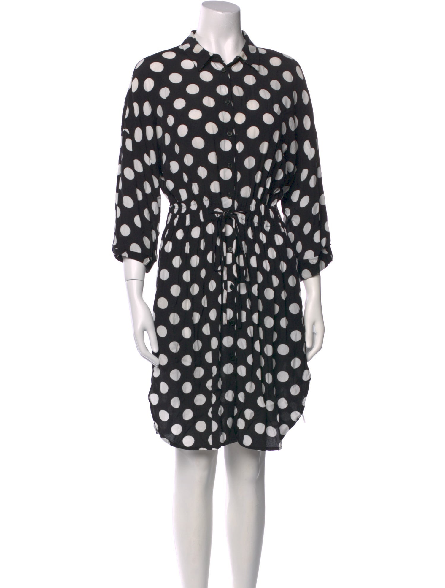 Who What Wear Polka Dot Print Mini Dress