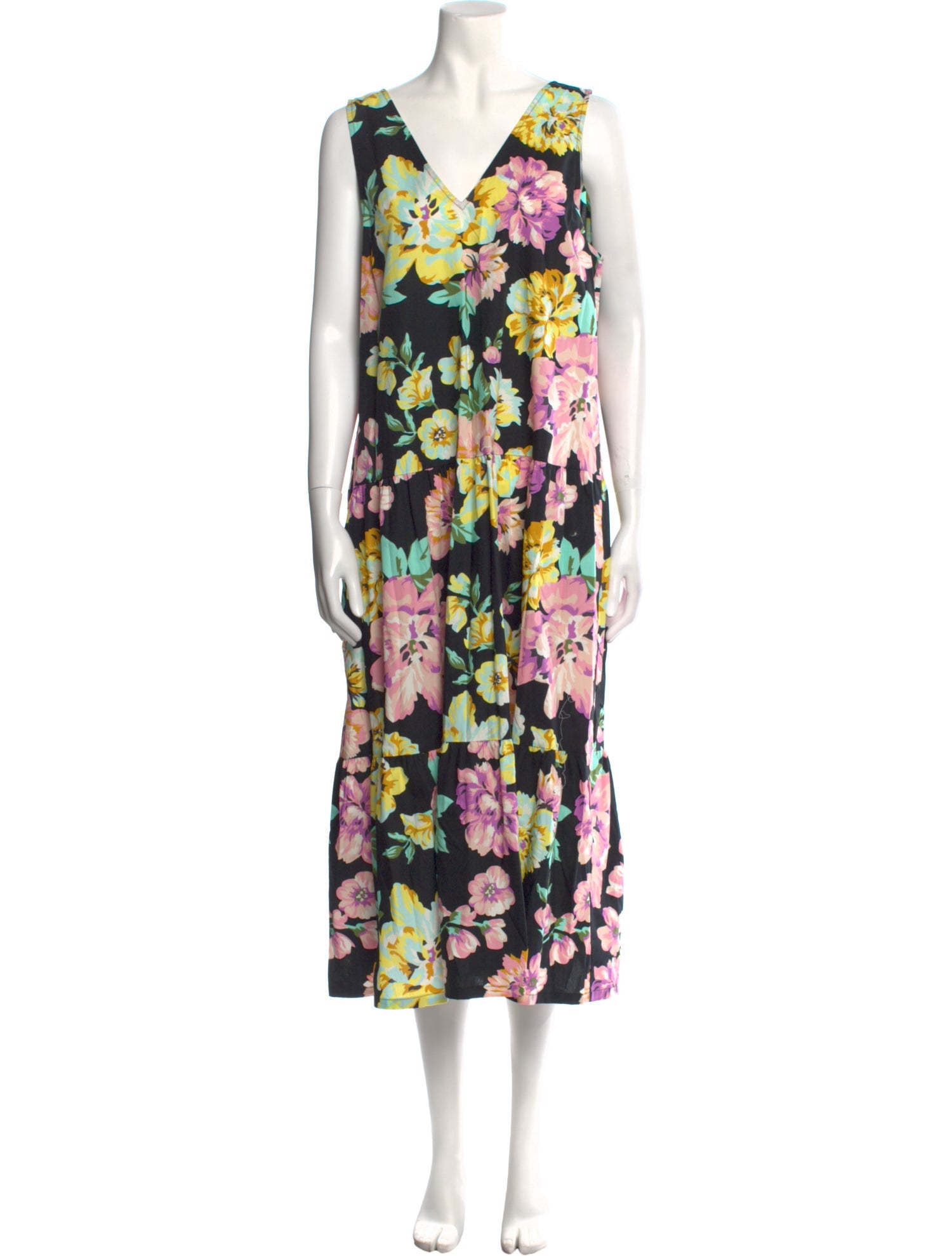 Who What Wear Floral Print Long Dress