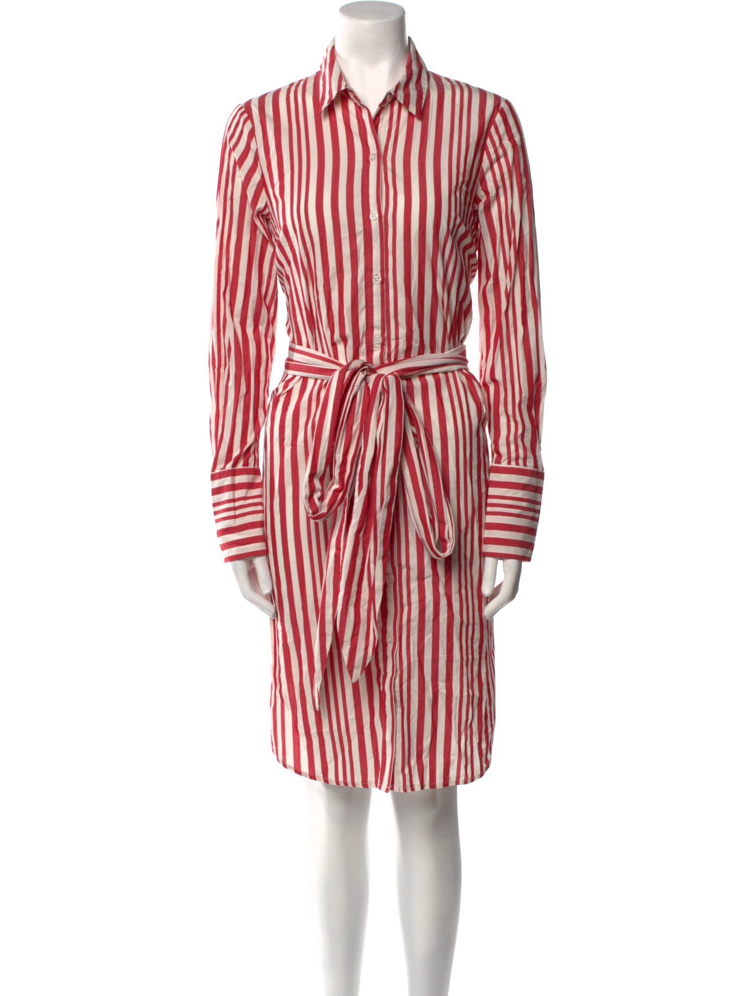 Who What Wear Striped Knee-Length Dress