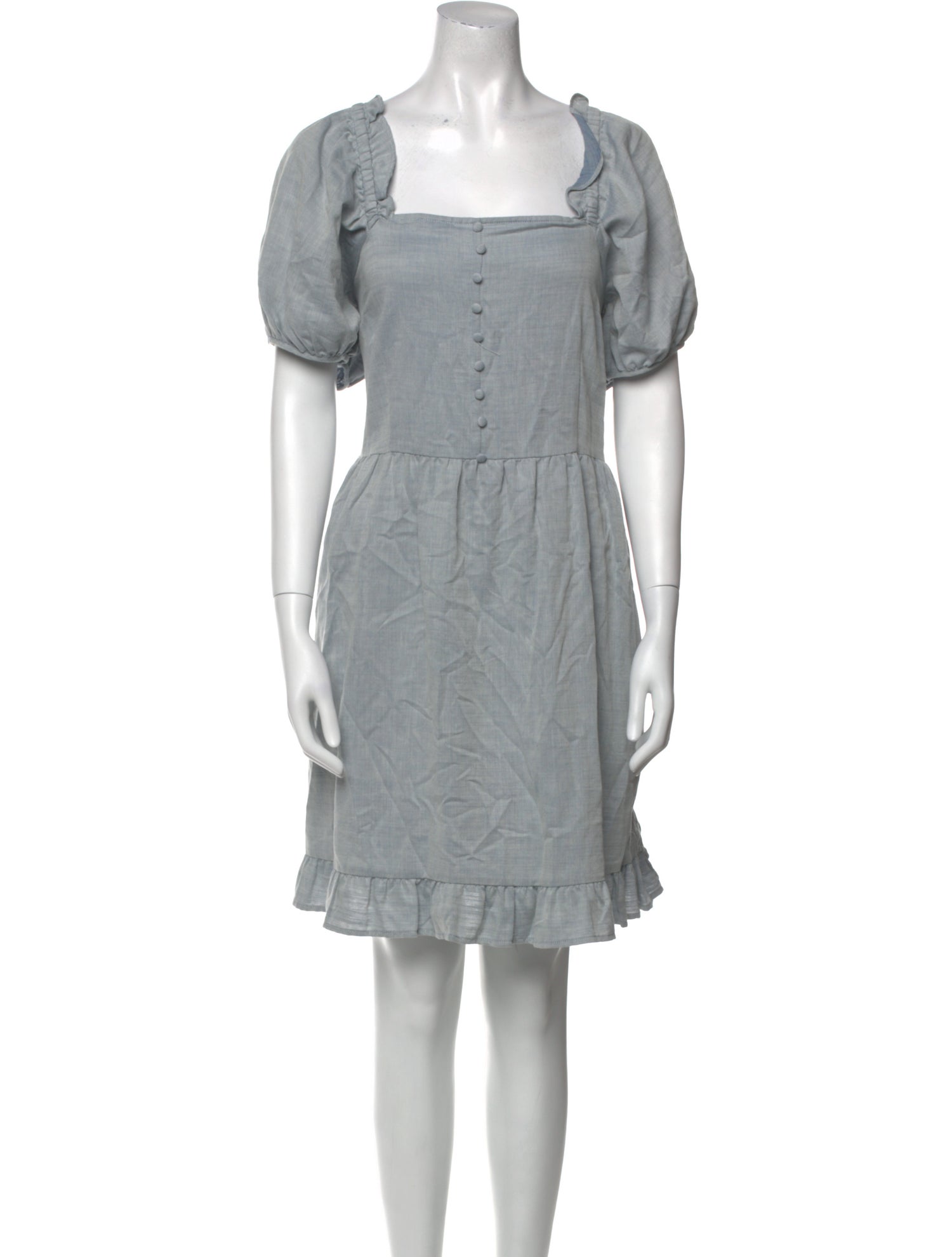 Who What Wear Square Neckline Knee-Length Dress