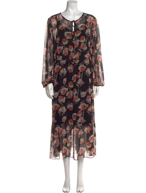 Who What Wear Floral Print Long Dress