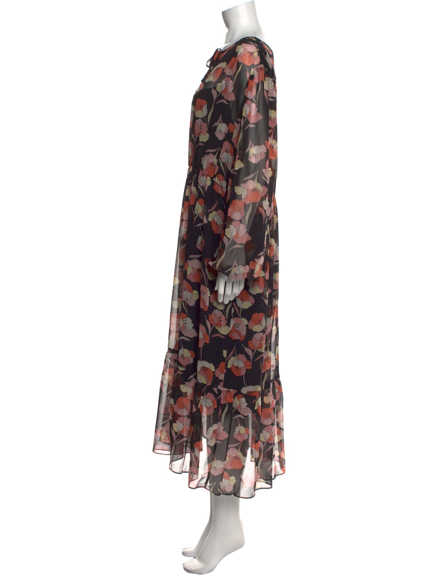 Who What Wear Floral Print Long Dress