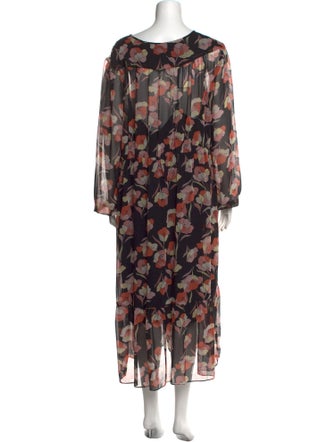 Who What Wear Floral Print Long Dress