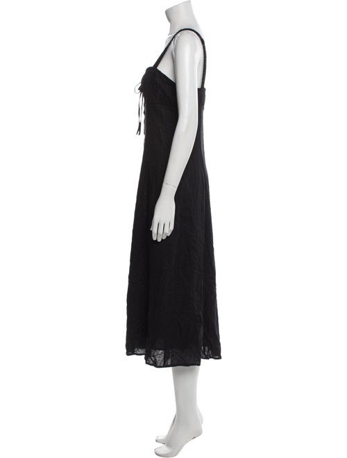 Who What Wear Square Neckline Midi Length Dress