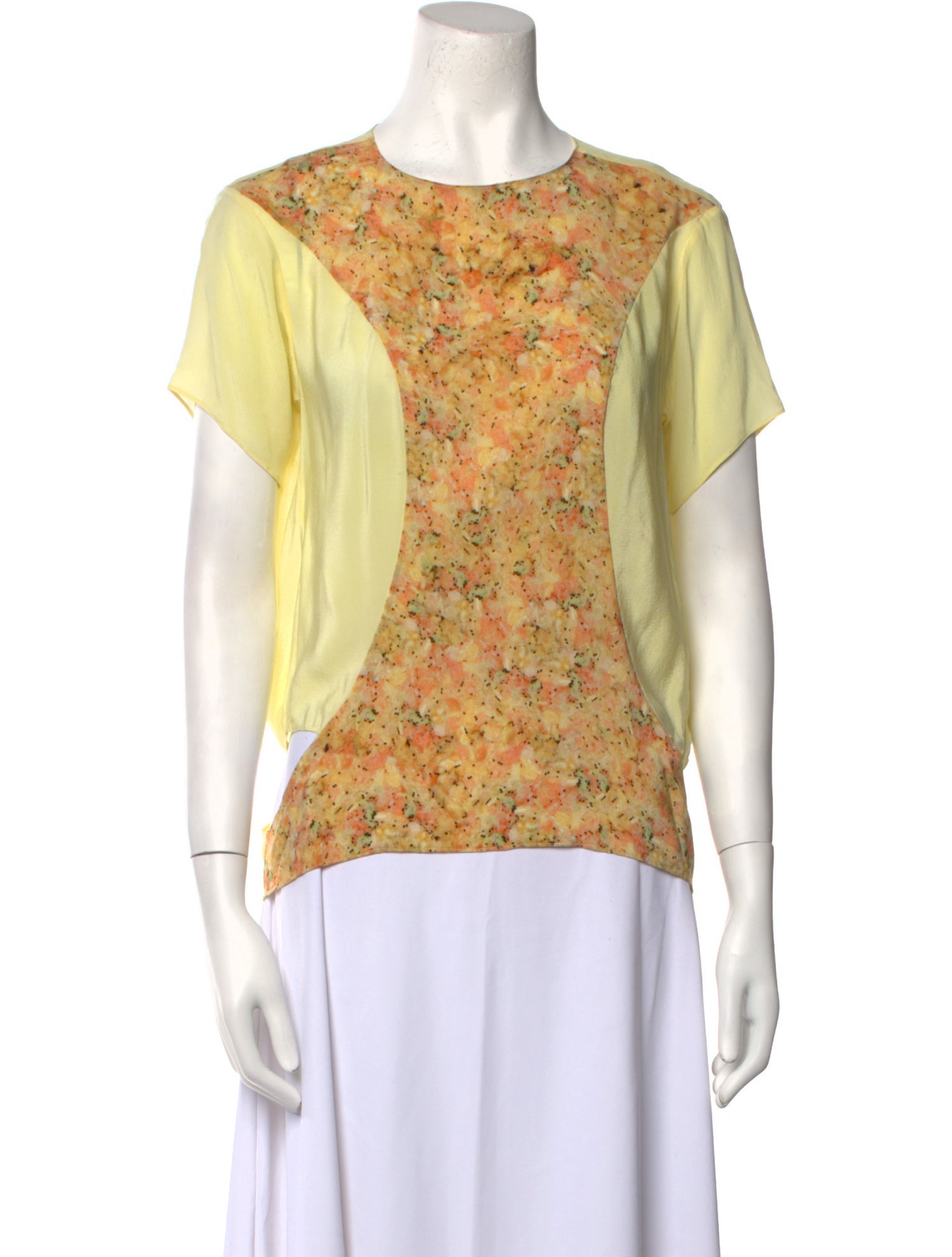 Anntian Silk Floral Print T-Shirt