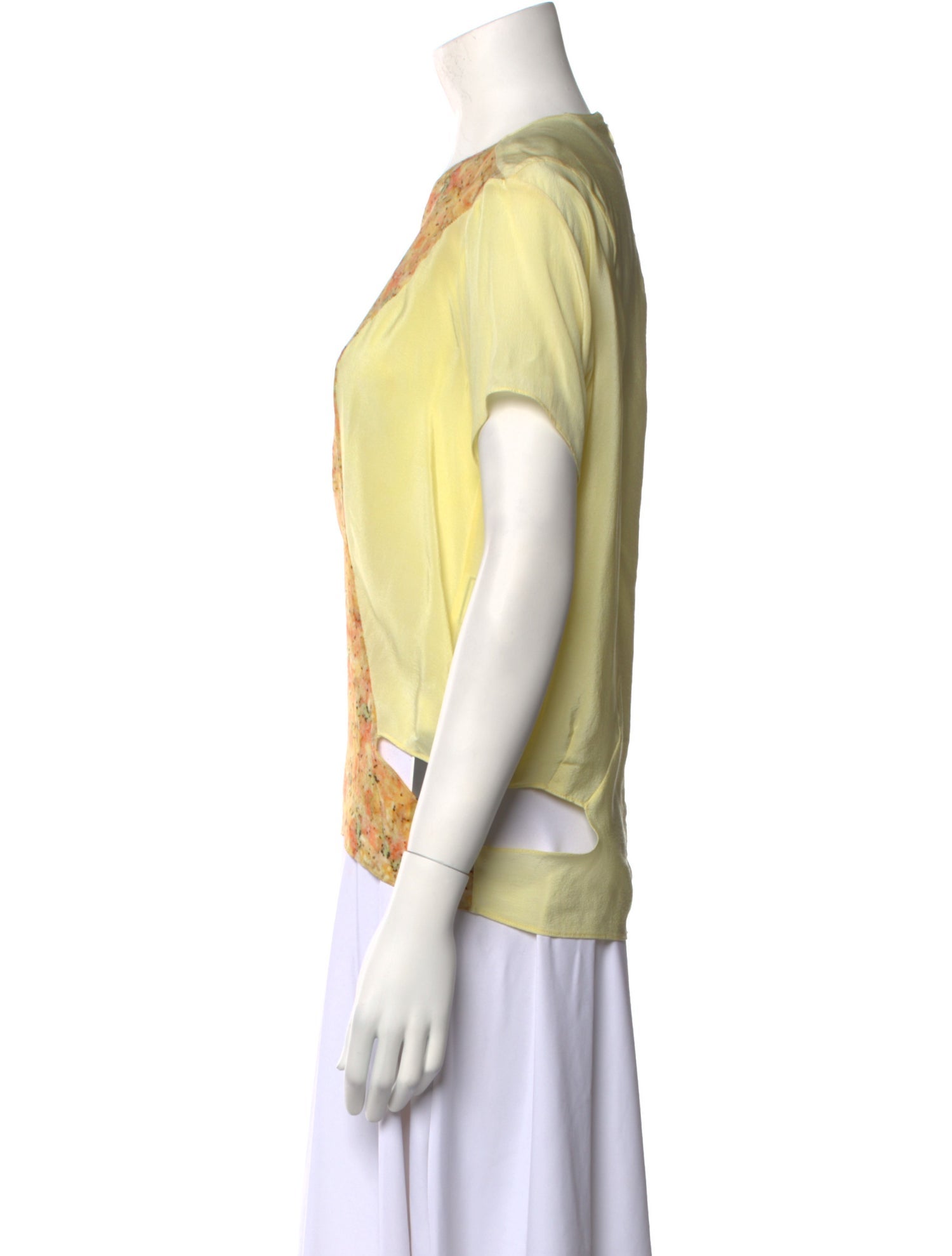 Anntian Silk Floral Print T-Shirt