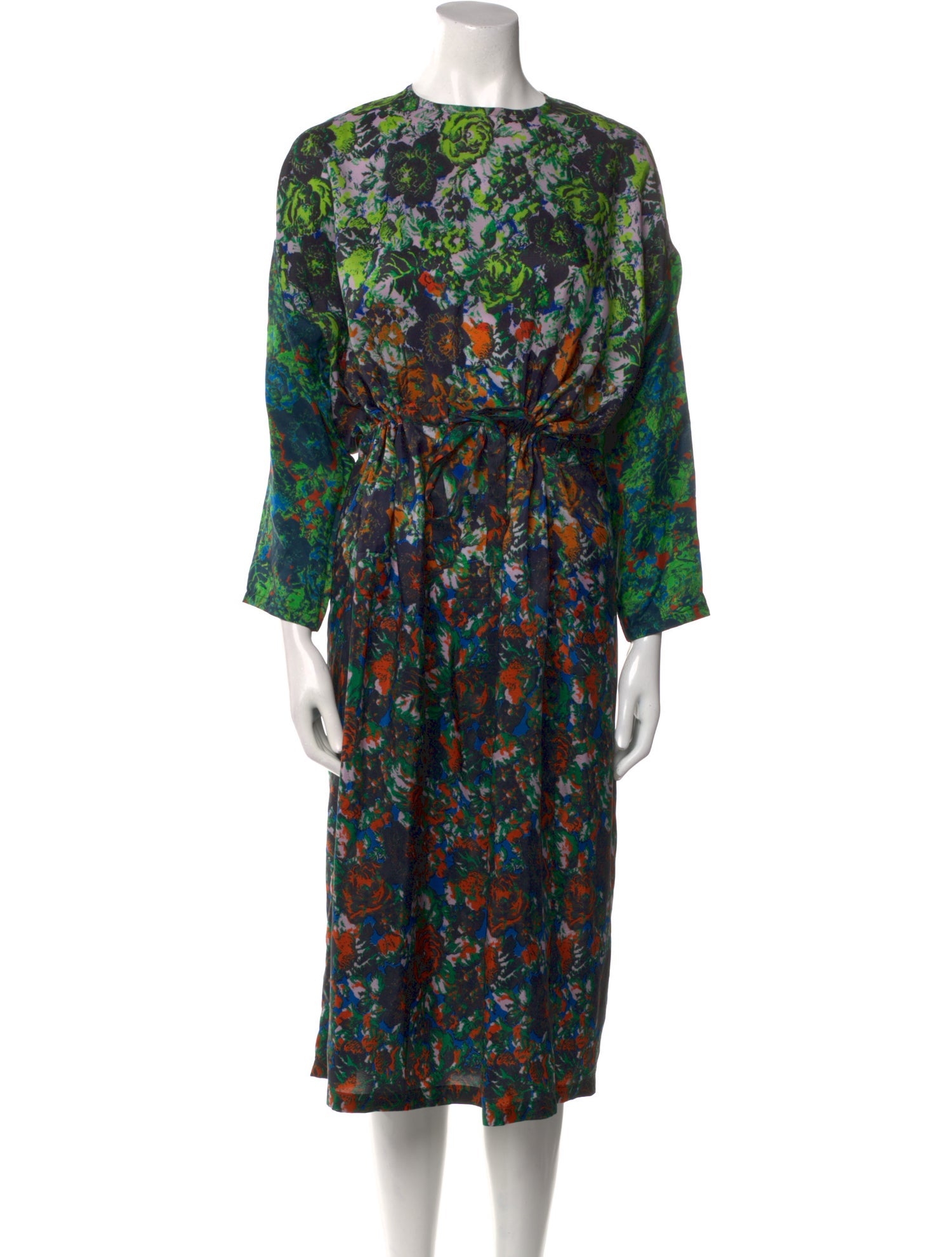 Anntian Silk Midi Length Dress