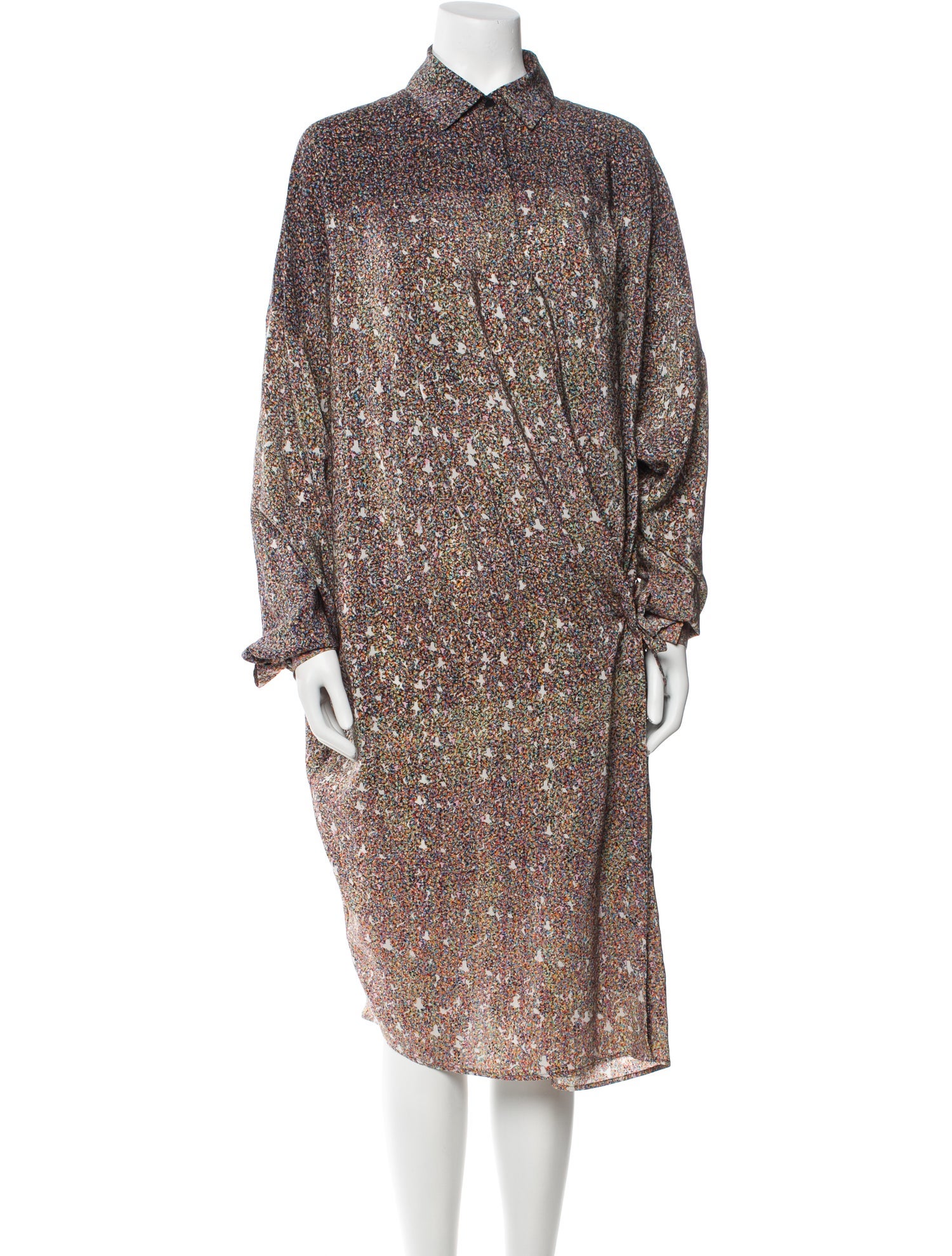 Anntian Silk Midi Length Dress