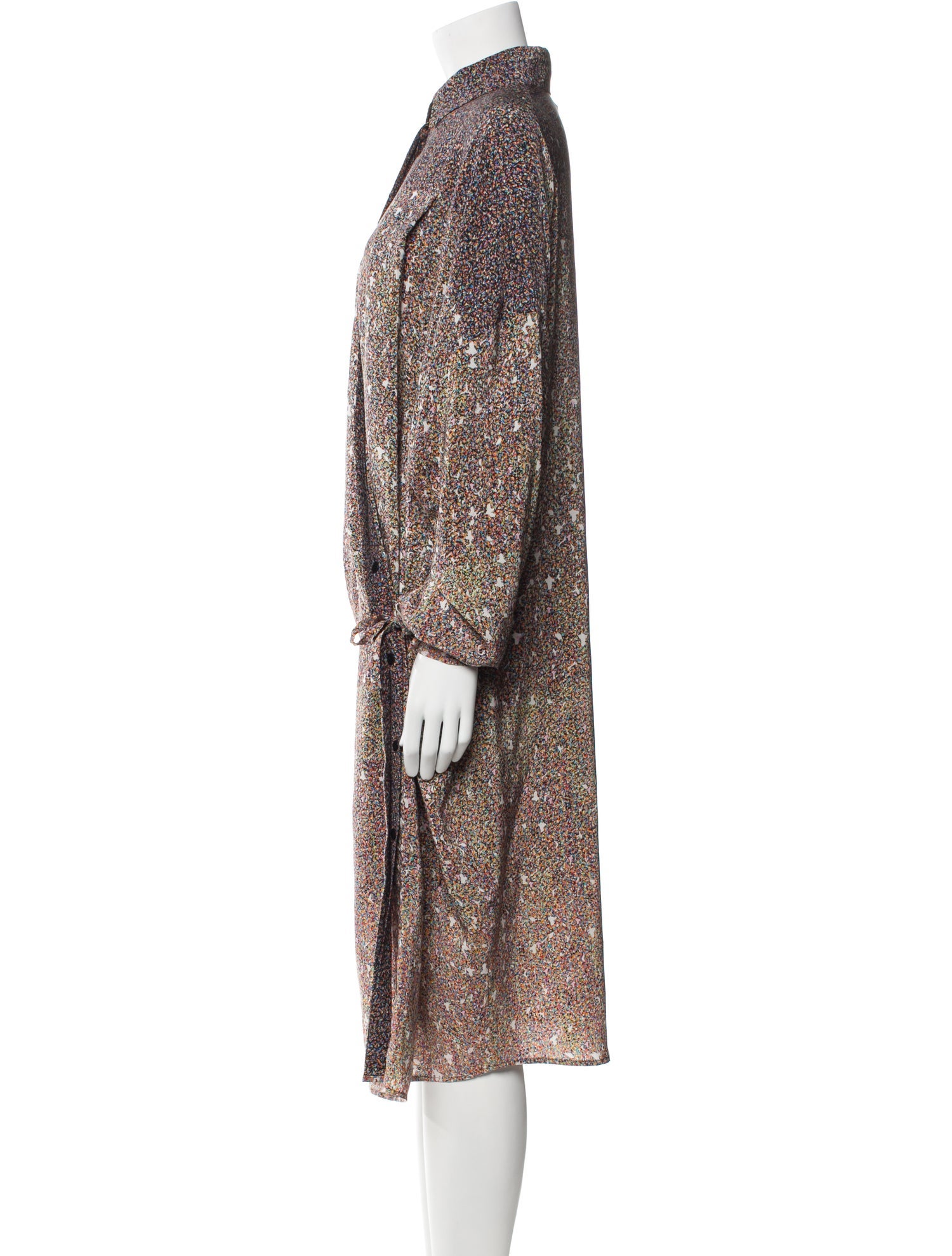 Anntian Silk Midi Length Dress