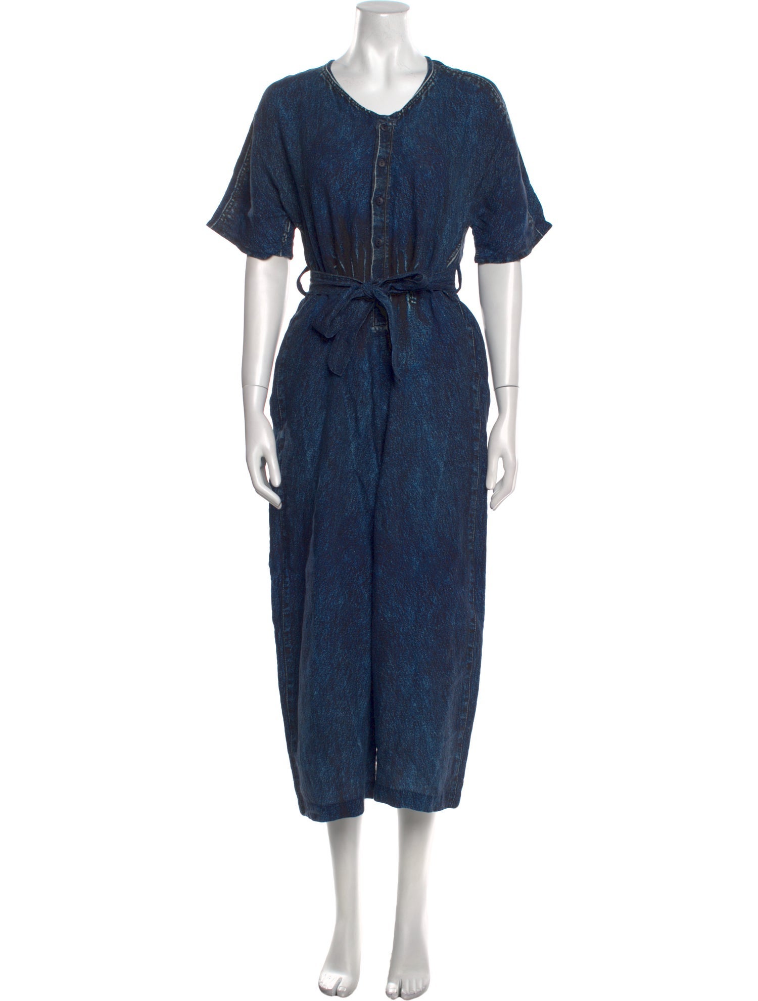 Anntian Linen Scoop Neck Jumpsuit