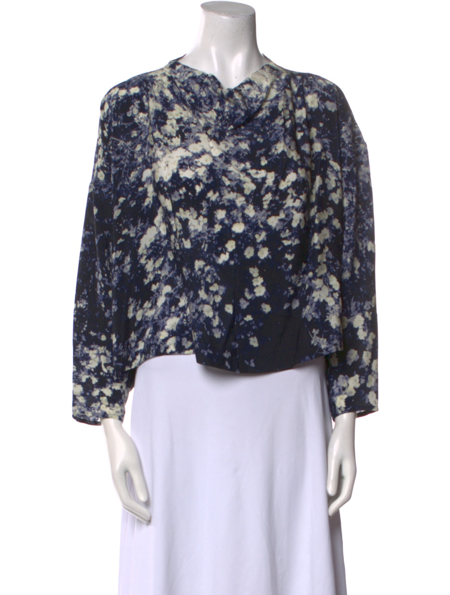 Anntian Silk Floral Print Blouse
