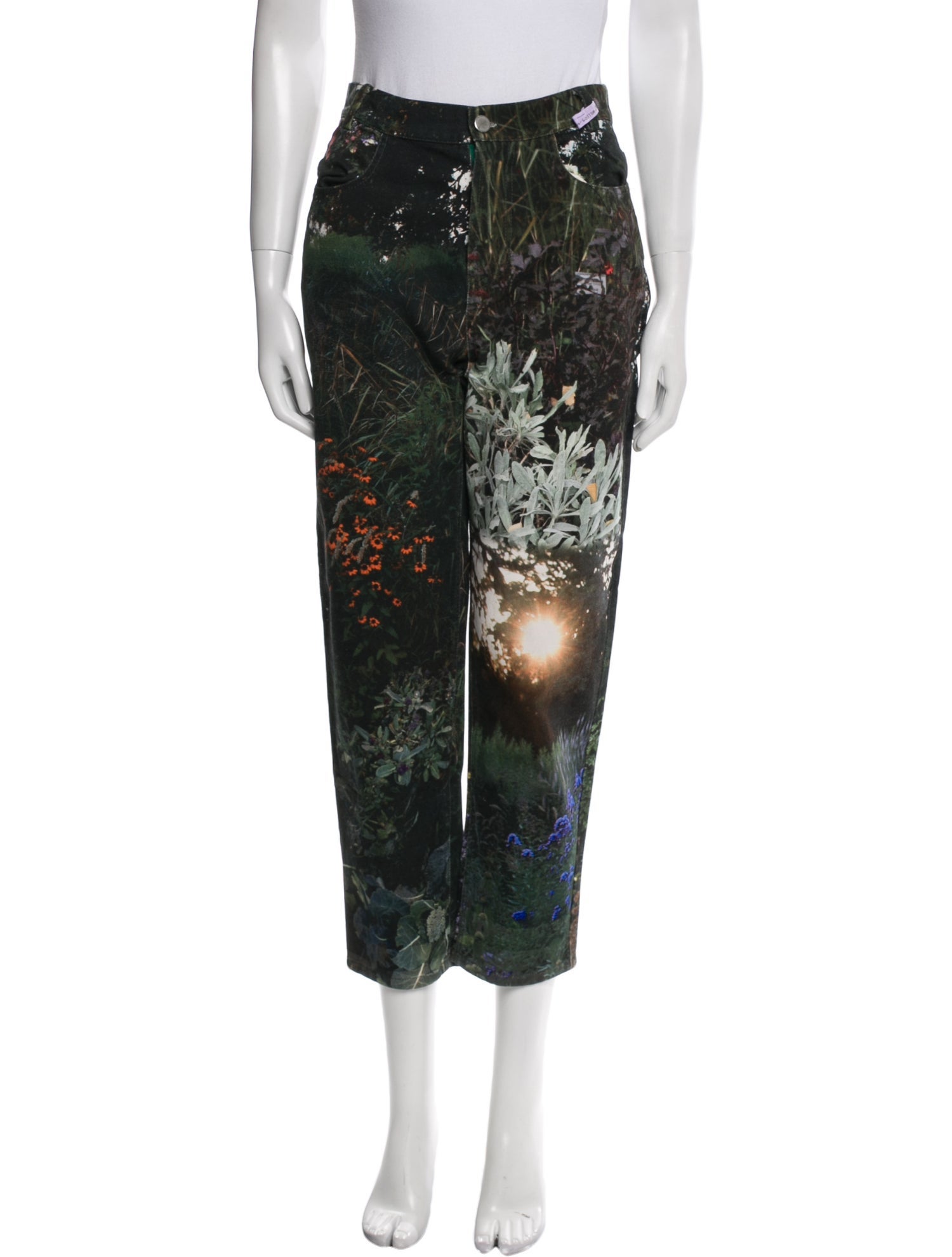 Anntian Floral Print Straight Leg Pants