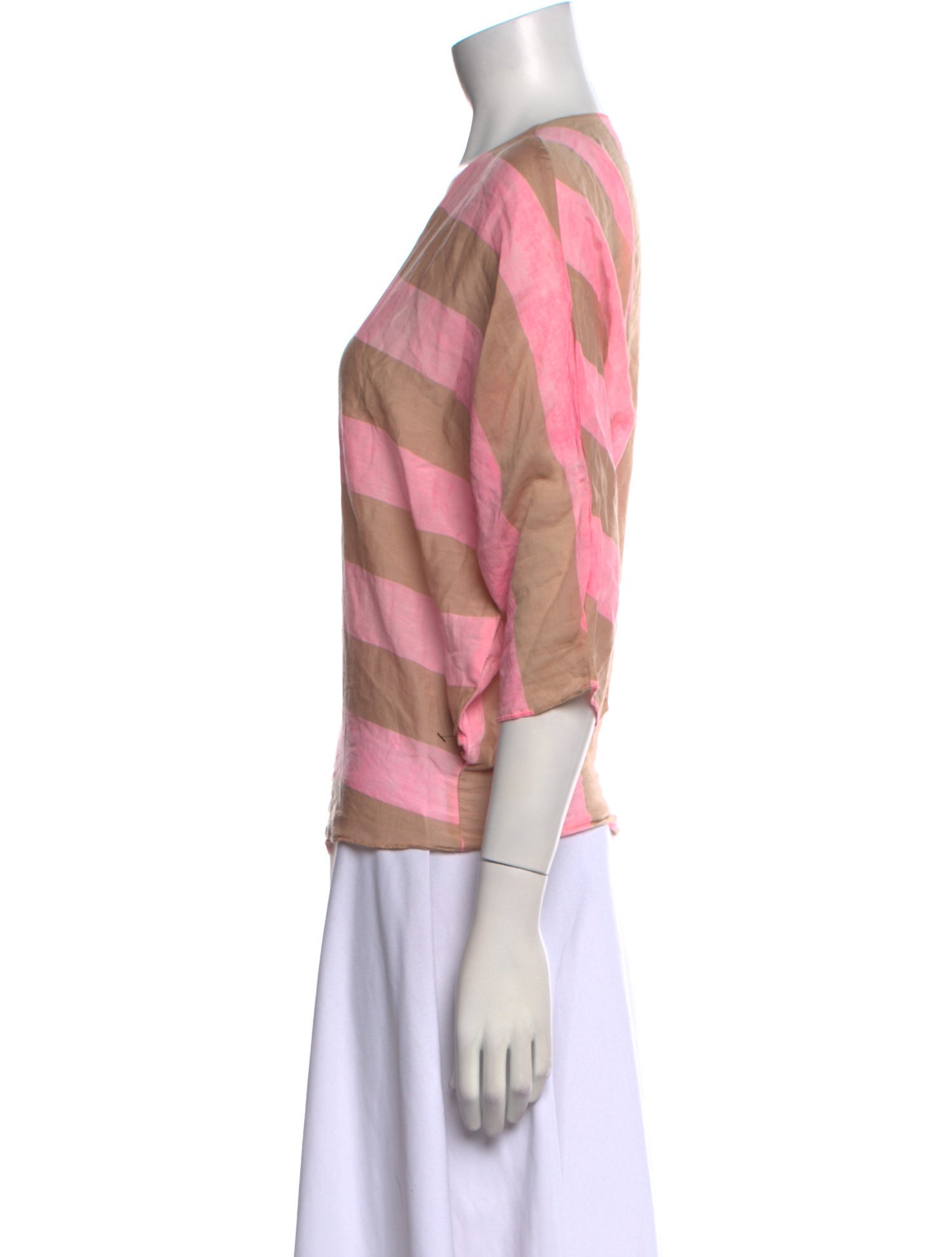 Anntian Silk Striped T-Shirt