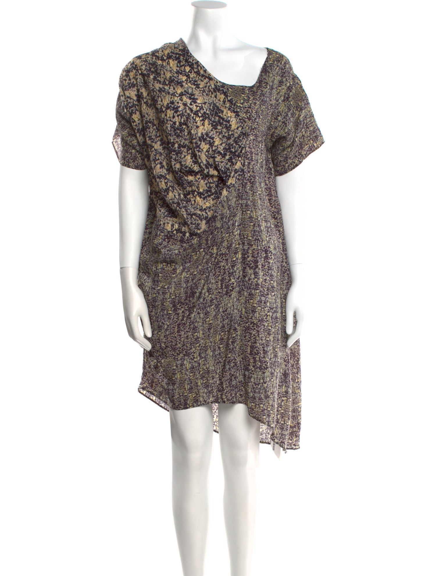 Anntian Silk Knee-Length Dress