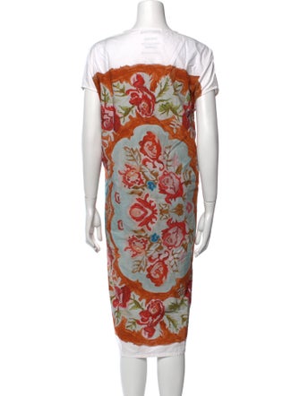Anntian Floral Print Midi Length Dress