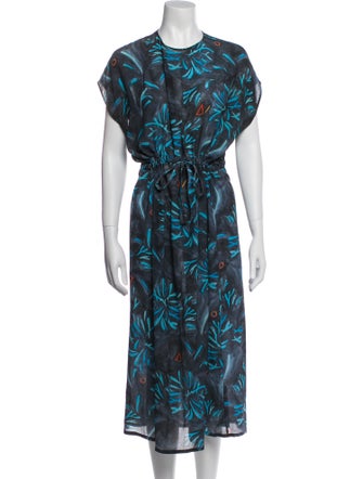 Anntian Silk Midi Length Dress
