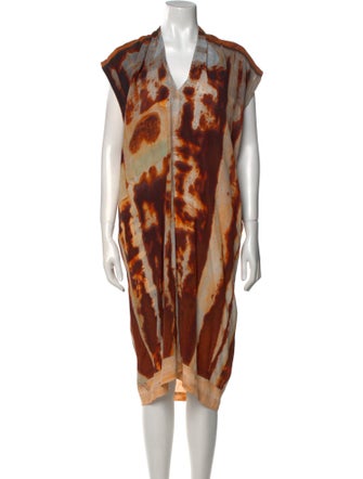 Anntian Silk Knee-Length Dress