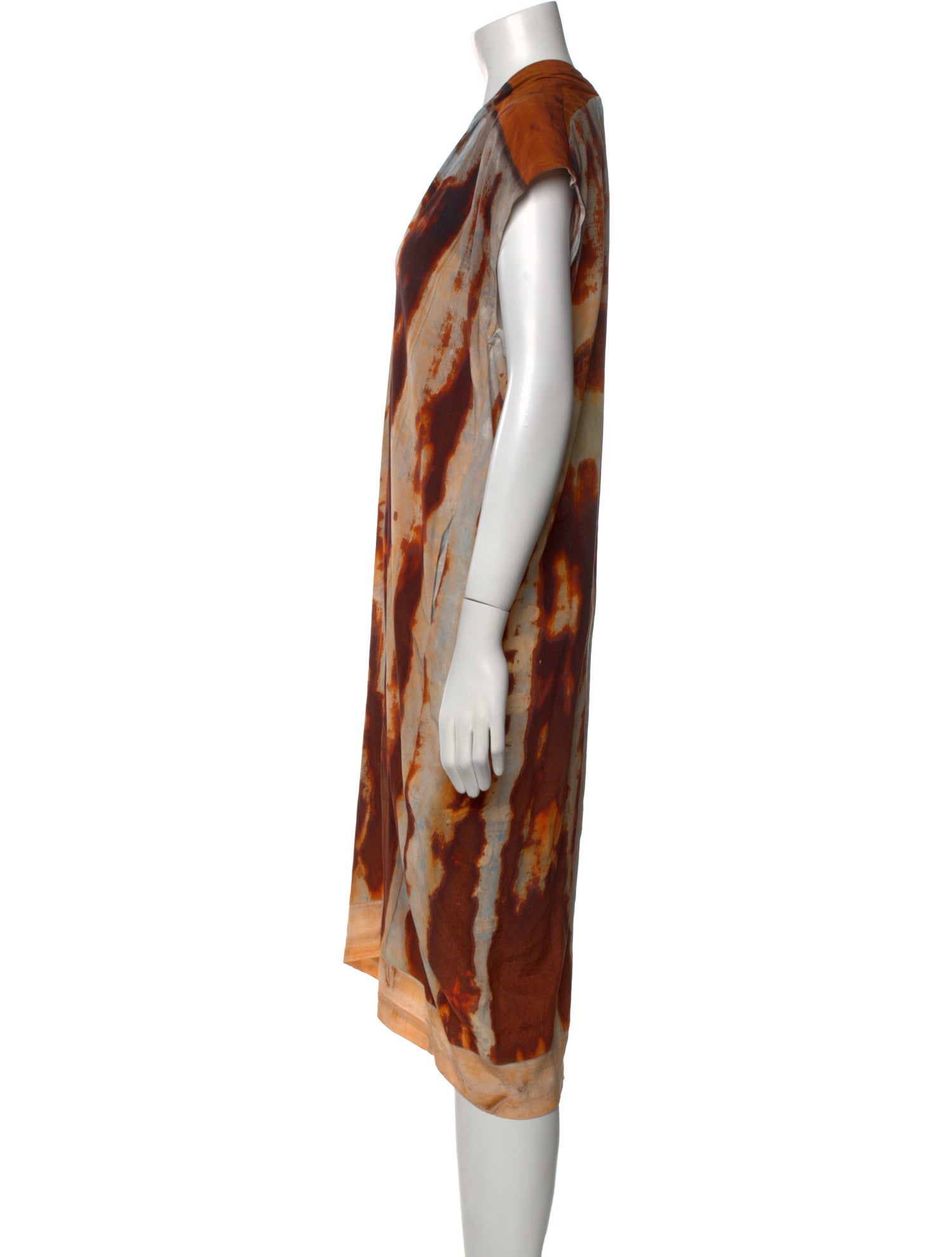 Anntian Silk Knee-Length Dress