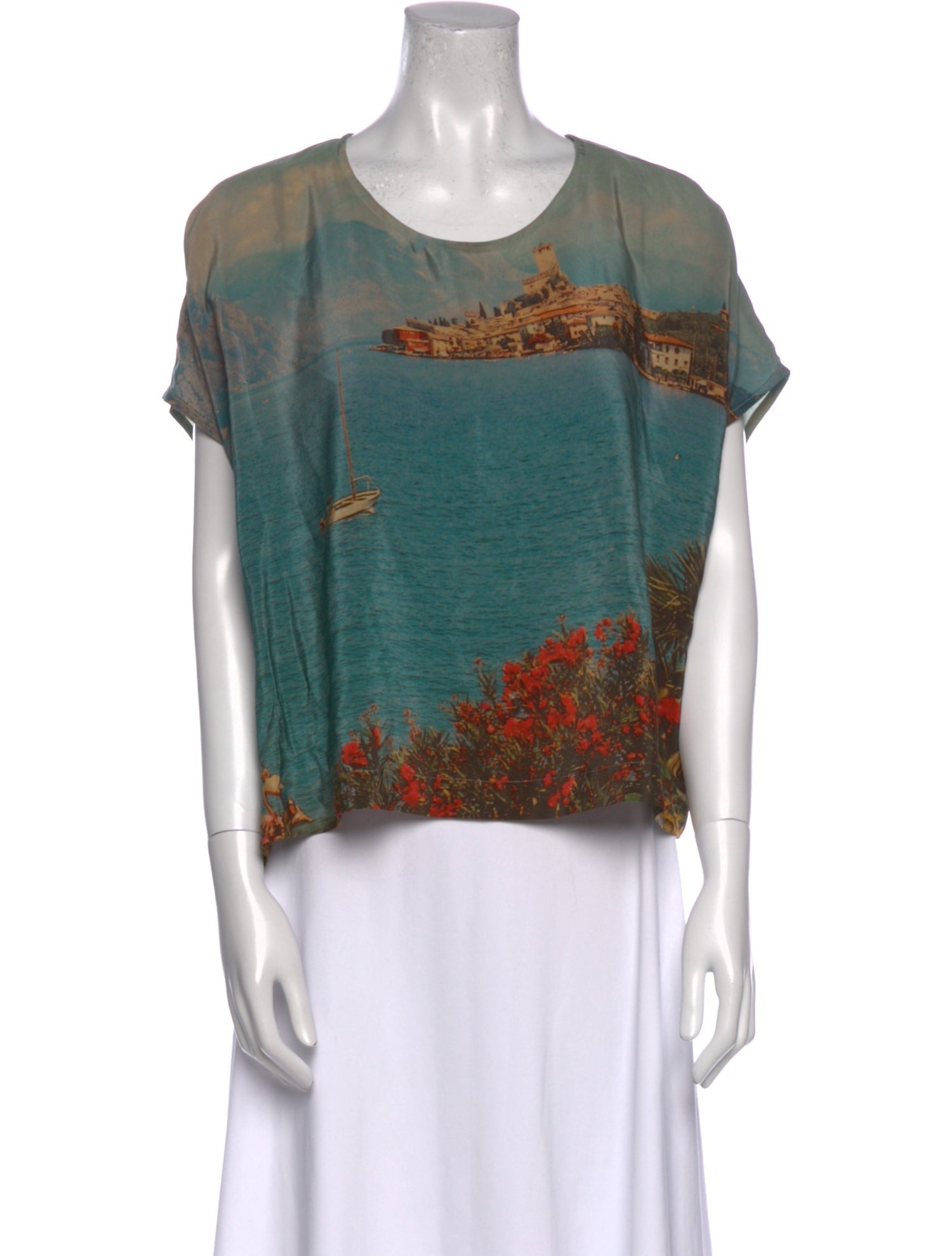 Anntian Silk Printed T-Shirt