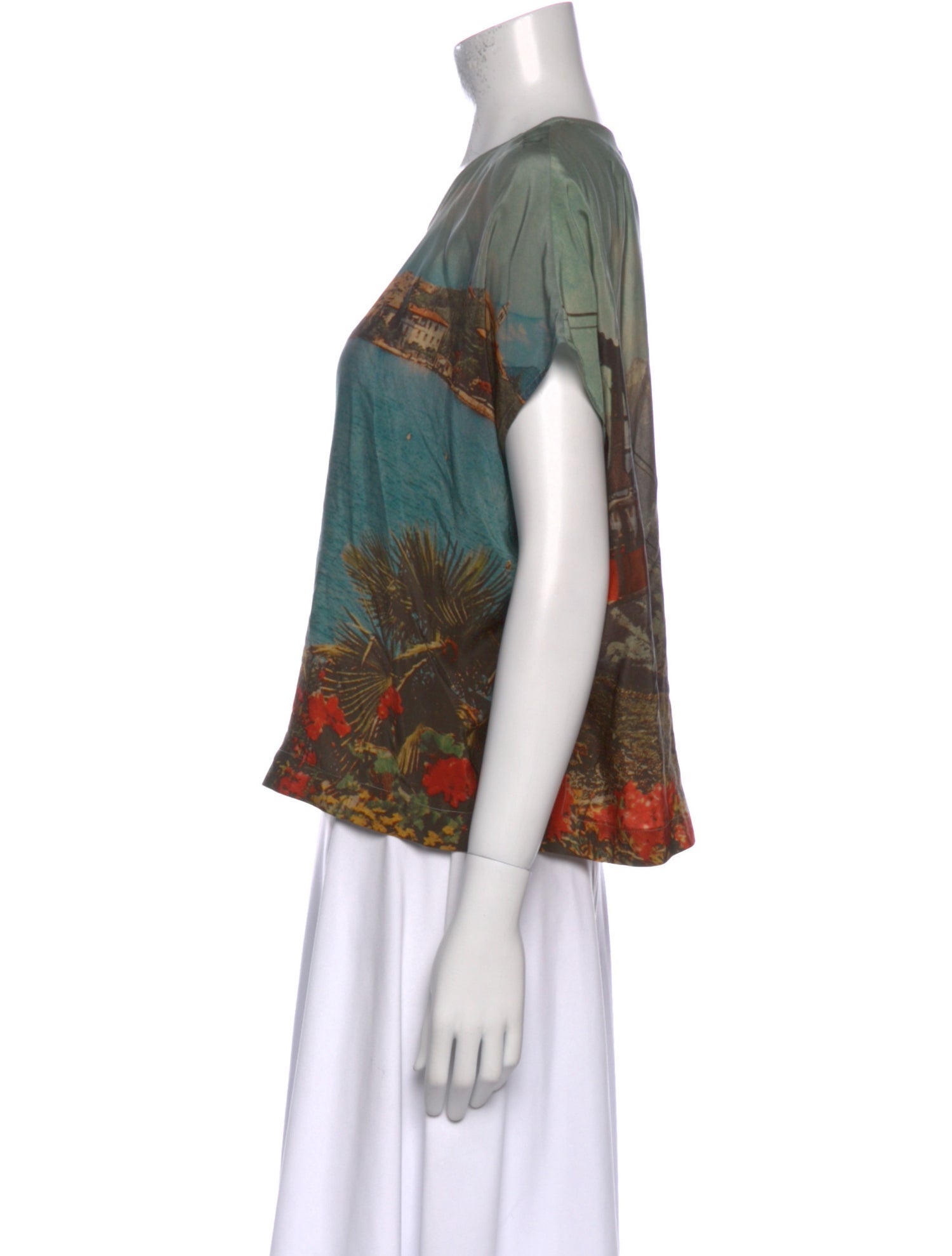 Anntian Silk Printed T-Shirt