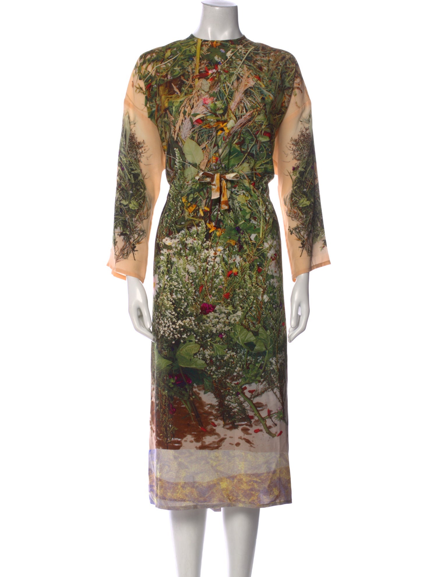 Anntian Silk Midi Length Dress