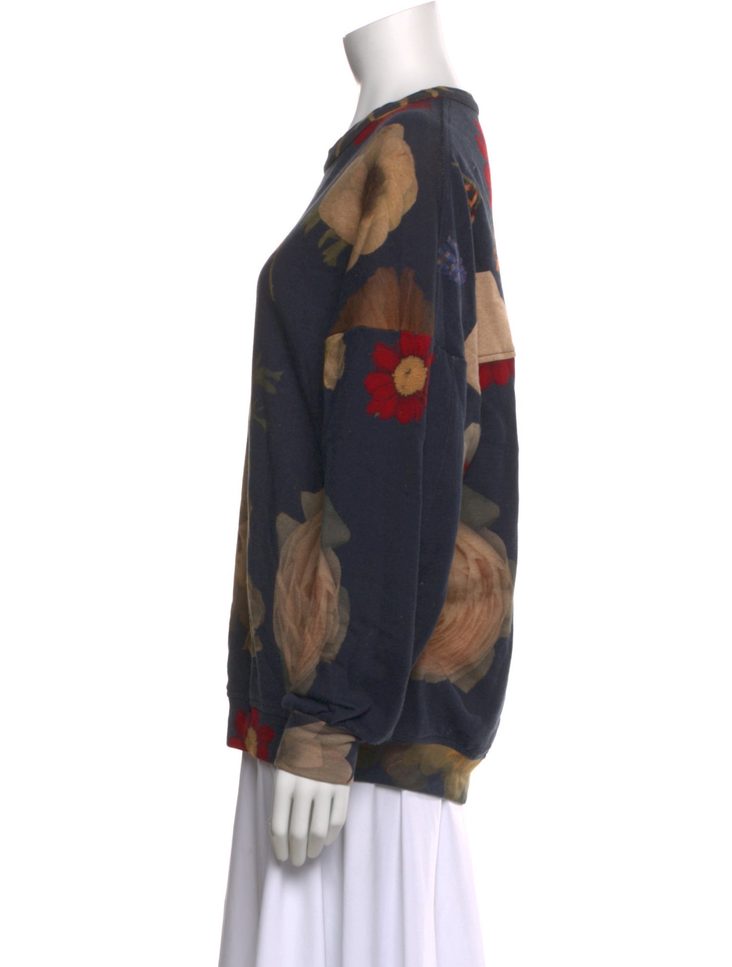 Anntian Floral Print Crew Neck Sweater