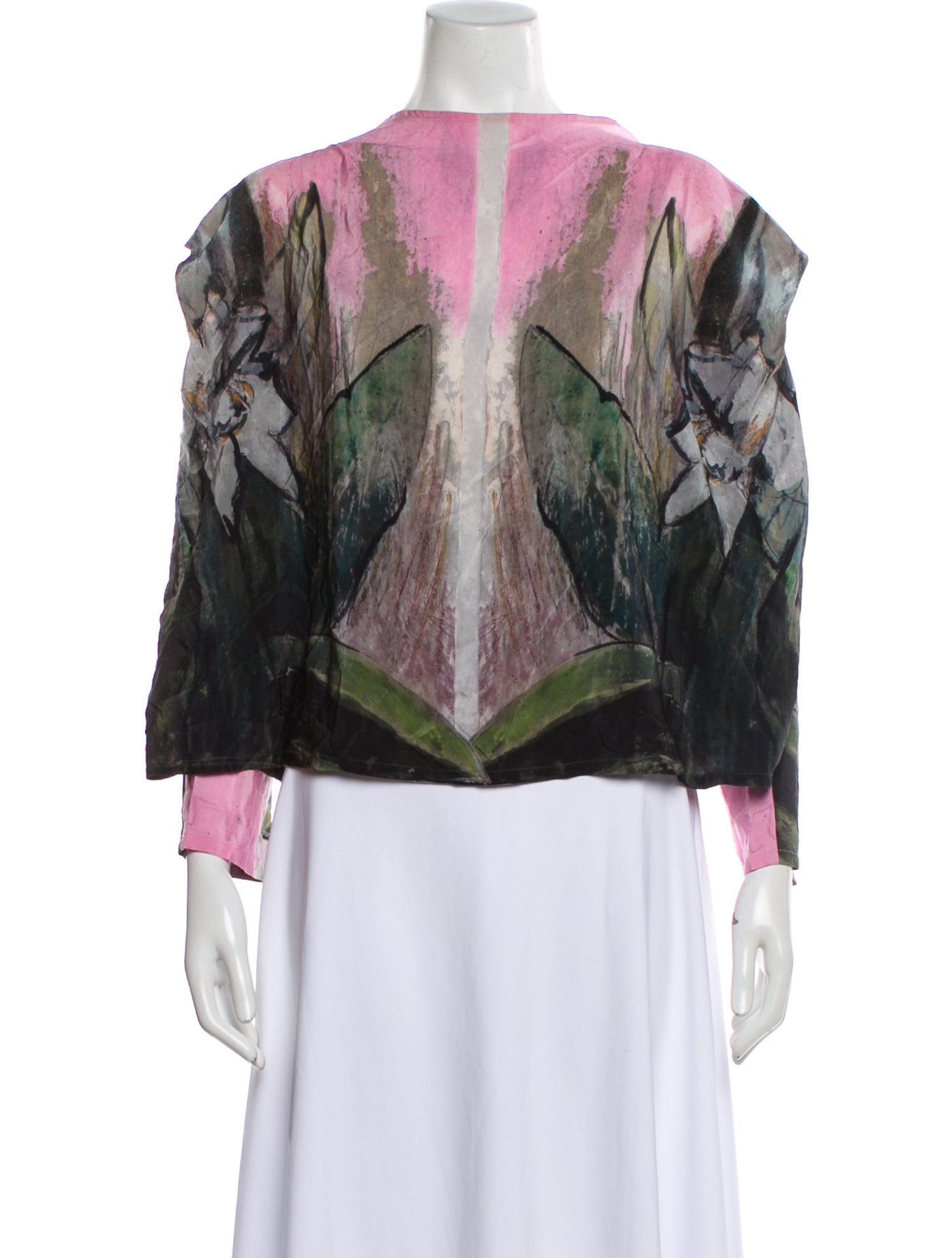 Anntian Floral Print Crew Neck Top