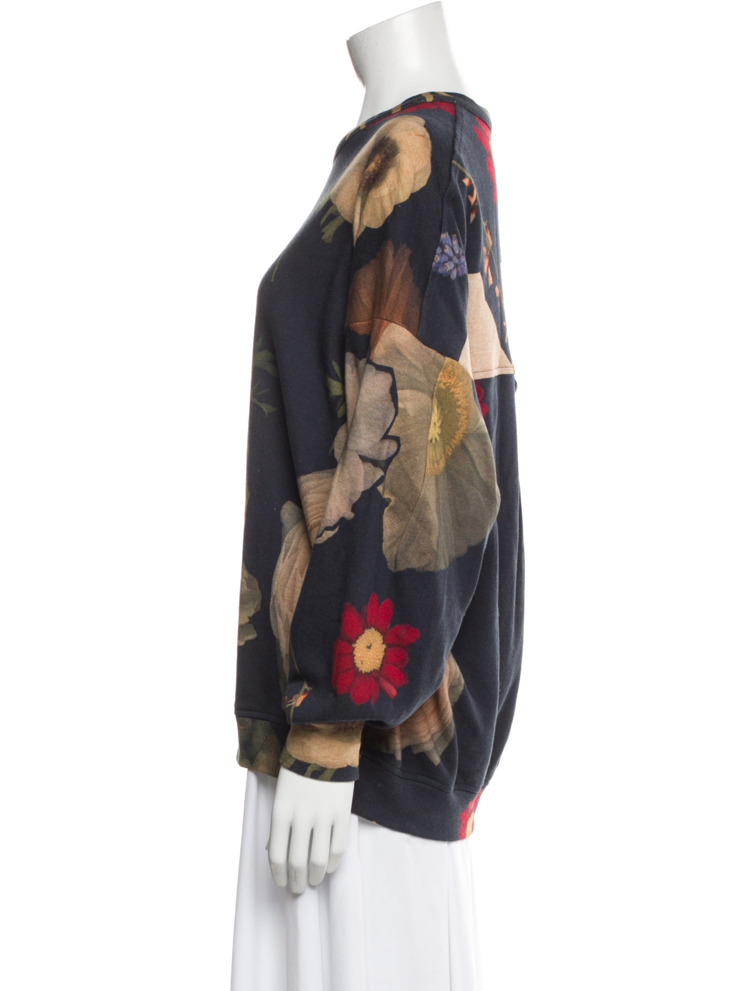 Anntian Floral Print Crew Neck Sweatshirt