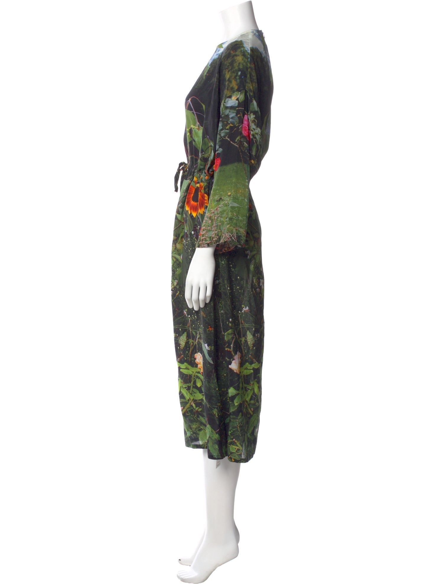Anntian Silk Midi Length Dress