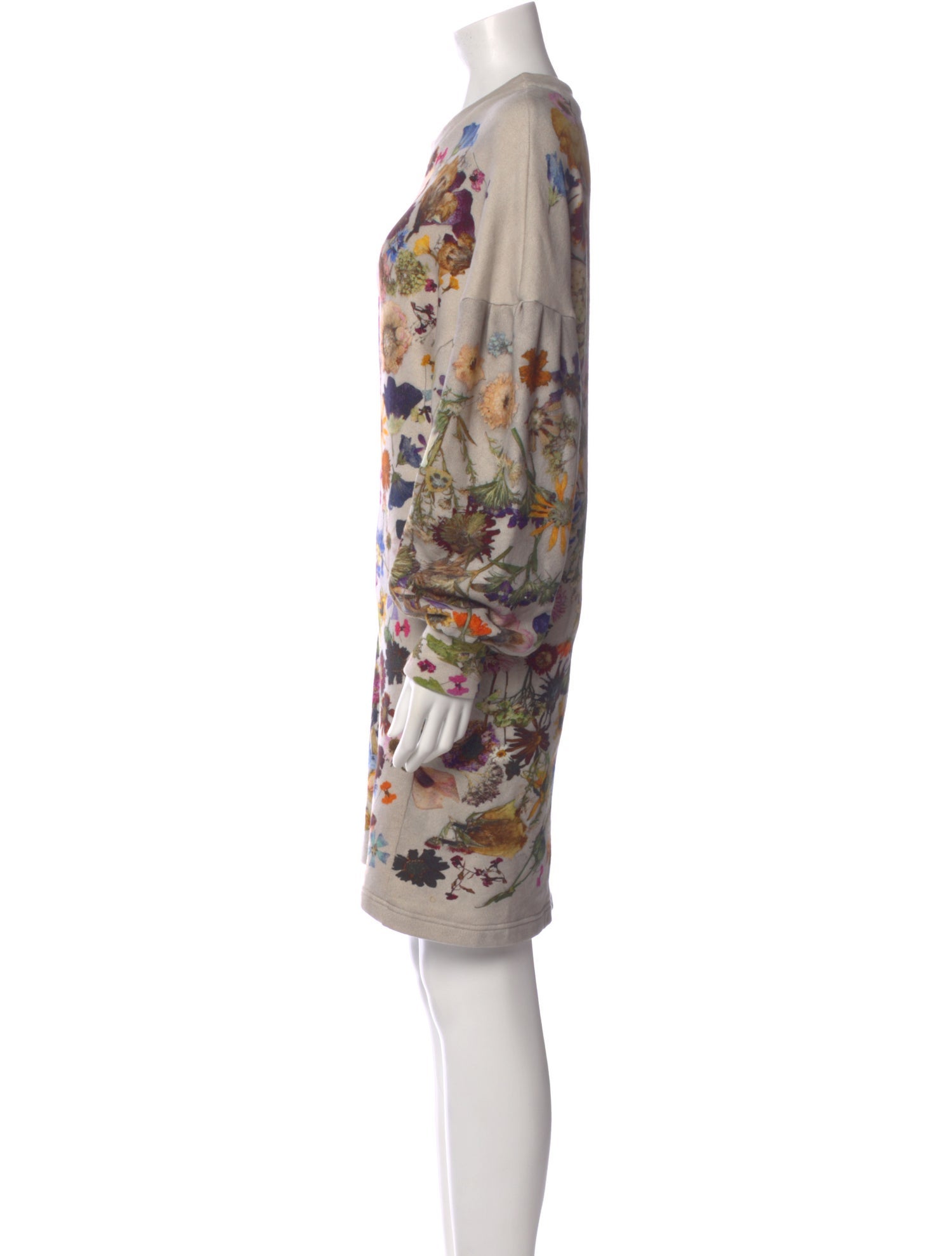 Anntian Floral Print Knee-Length Dress