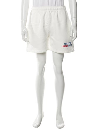 Willy Chavarria Graphic Print Jogger Shorts