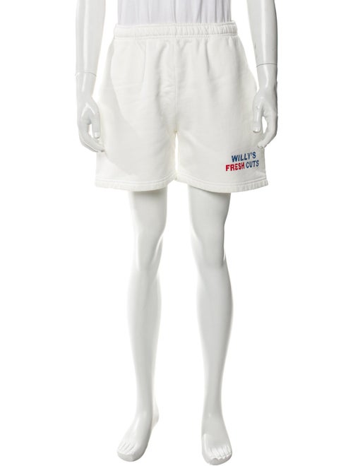 Willy Chavarria Graphic Print Jogger Shorts