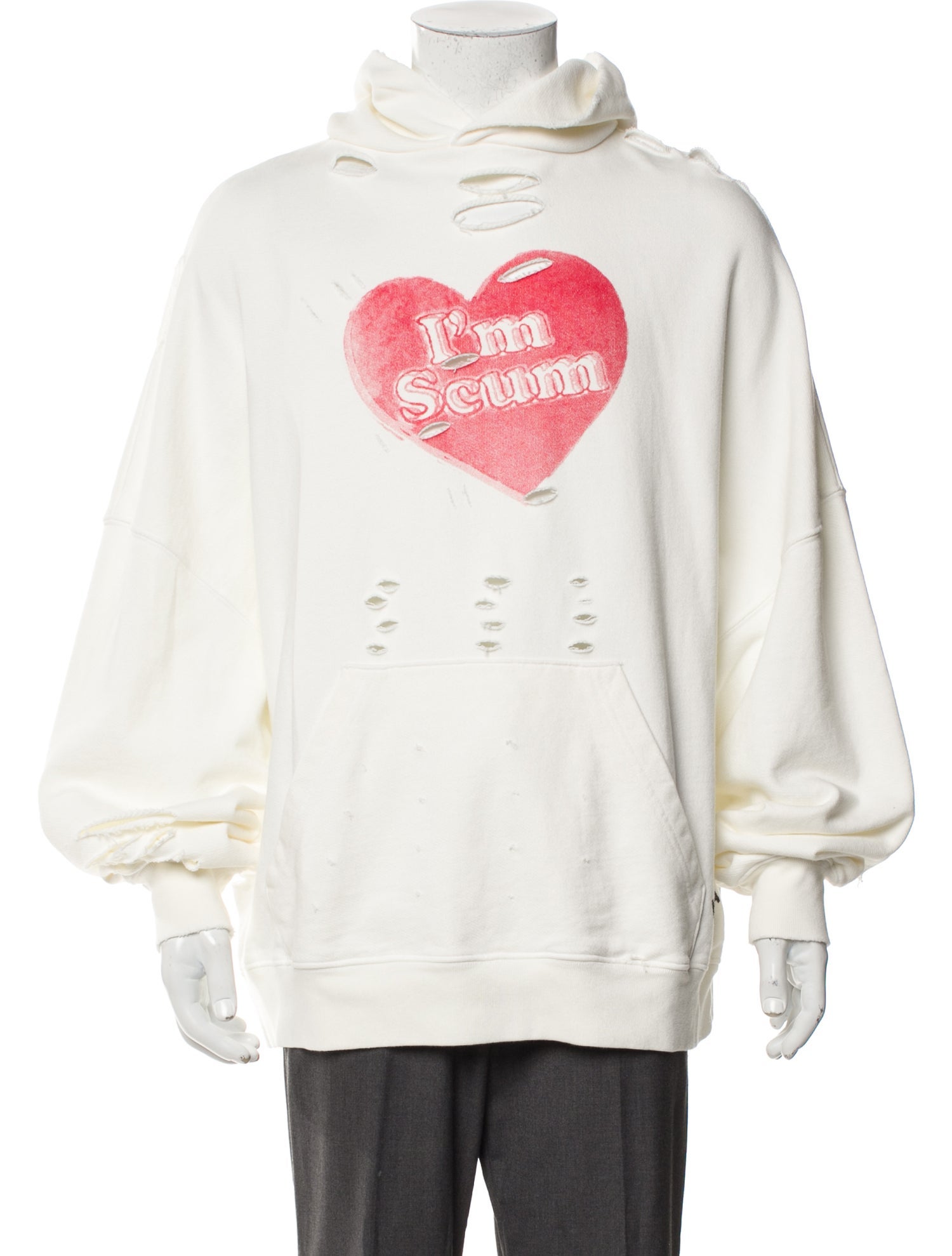 Willy Chavarria Graphic Print Turtleneck Hoodie