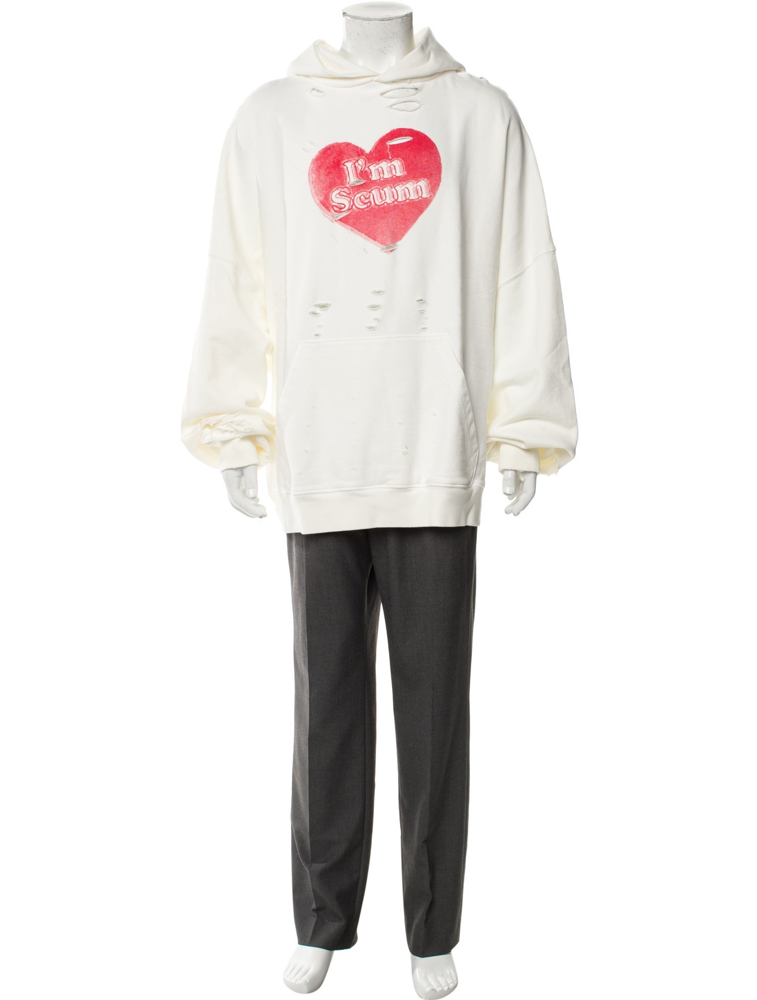 Willy Chavarria Graphic Print Crew Neck Hoodie