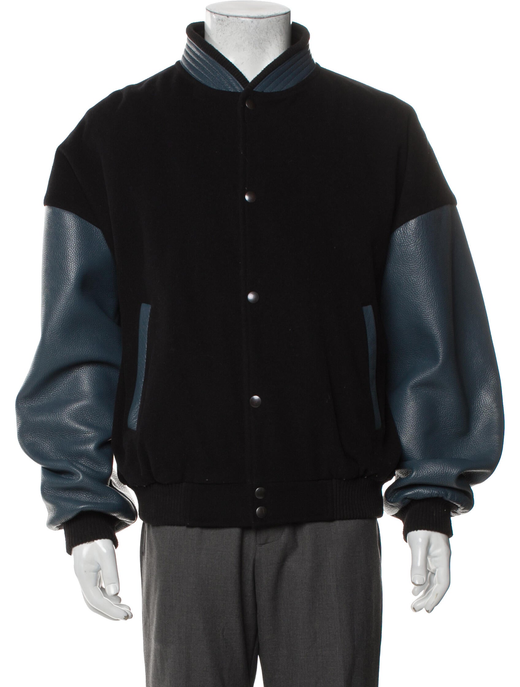 Willy Chavarria Colorblock Pattern Varsity Jacket