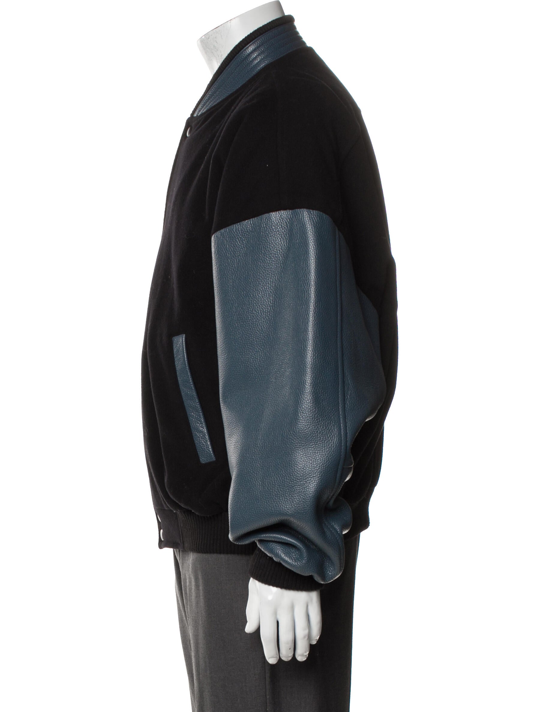 Willy Chavarria Colorblock Pattern Varsity Jacket