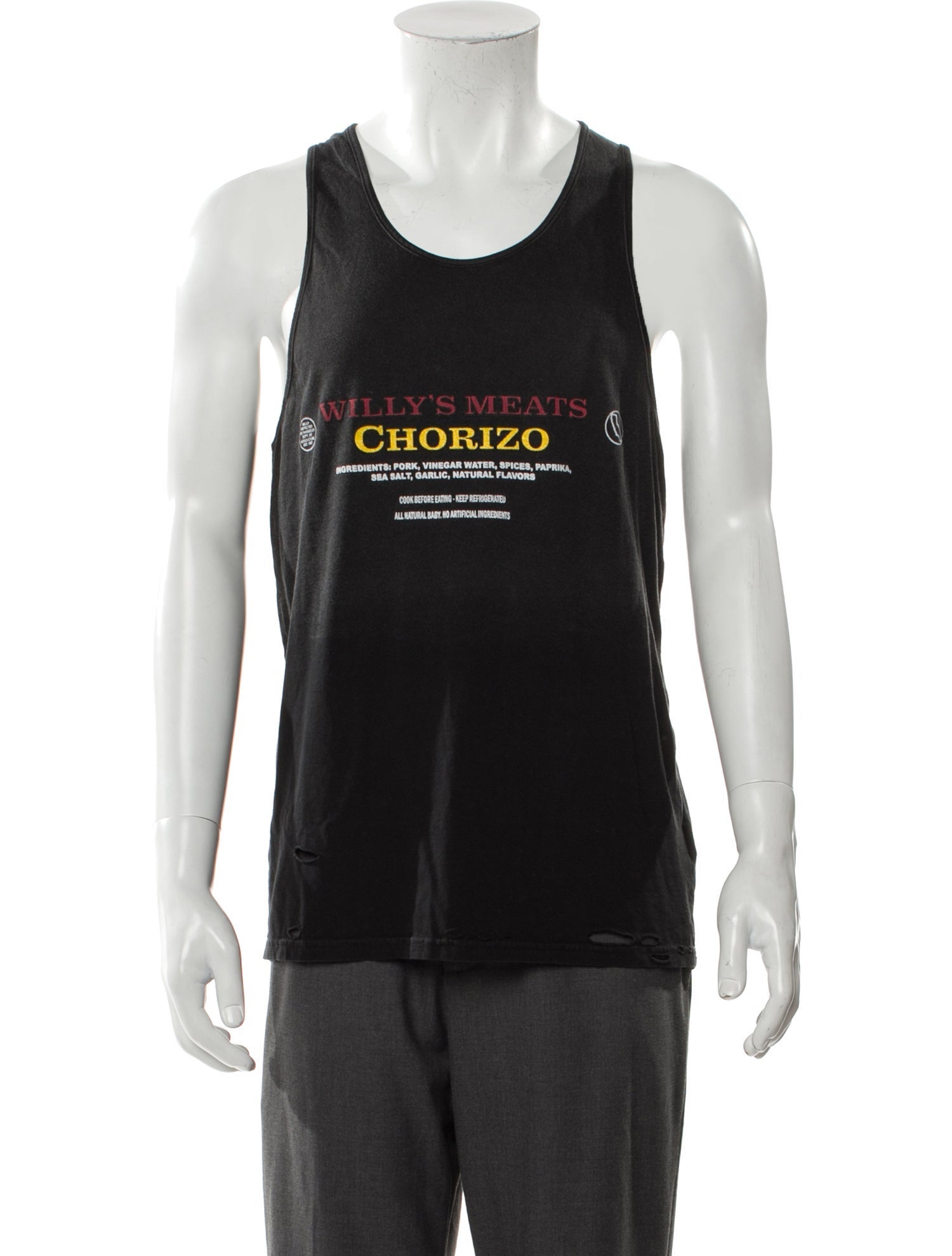 Willy Chavarria Graphic Print Scoop Neck Tank