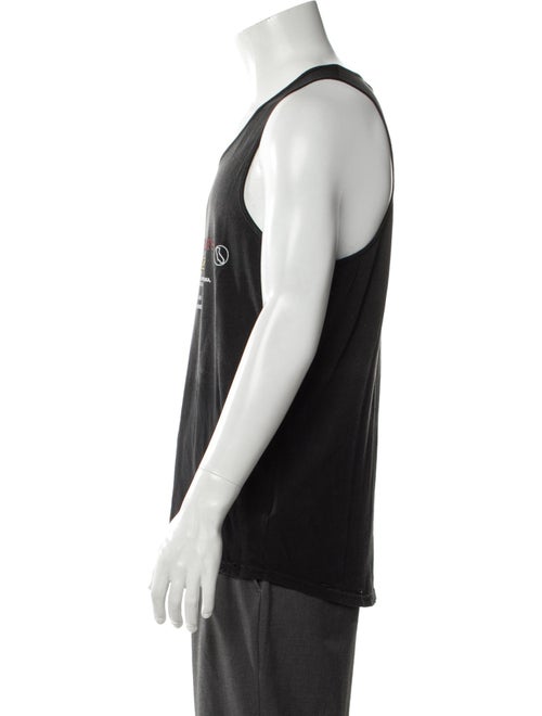 Willy Chavarria Graphic Print Scoop Neck Tank