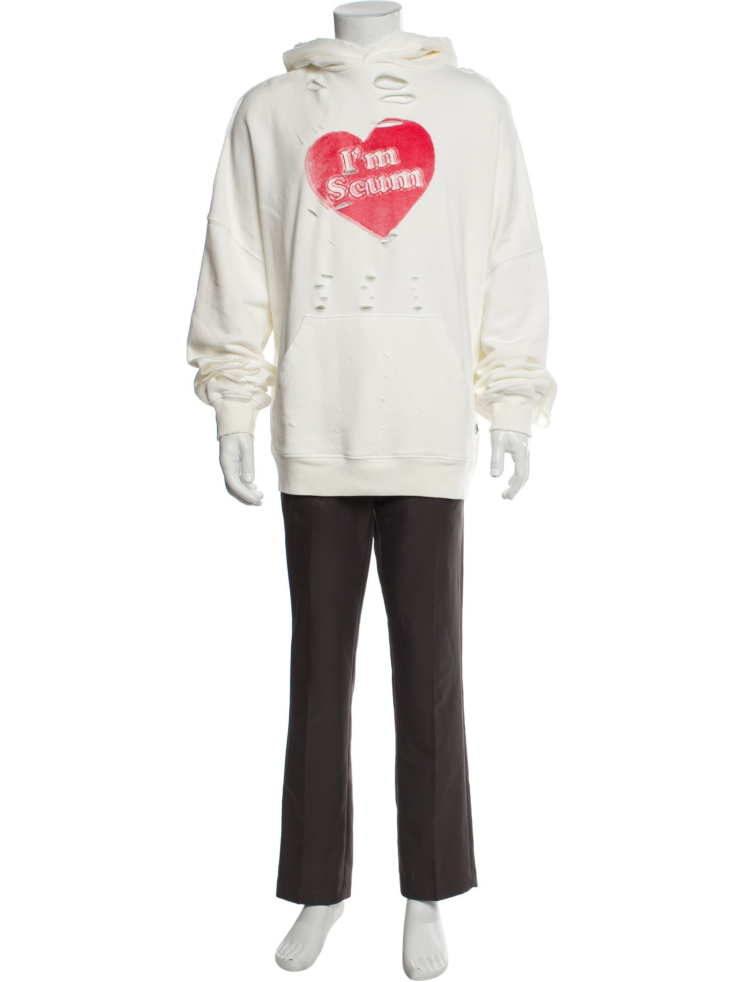 Willy Chavarria Graphic Print Crew Neck Hoodie w/ Tags