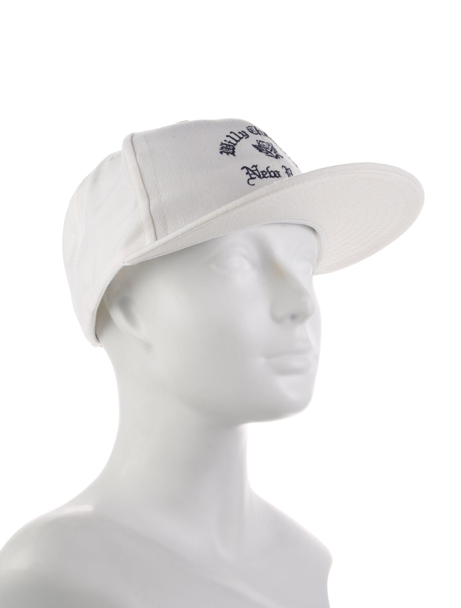 Willy Chavarria white pattern print baseball cap