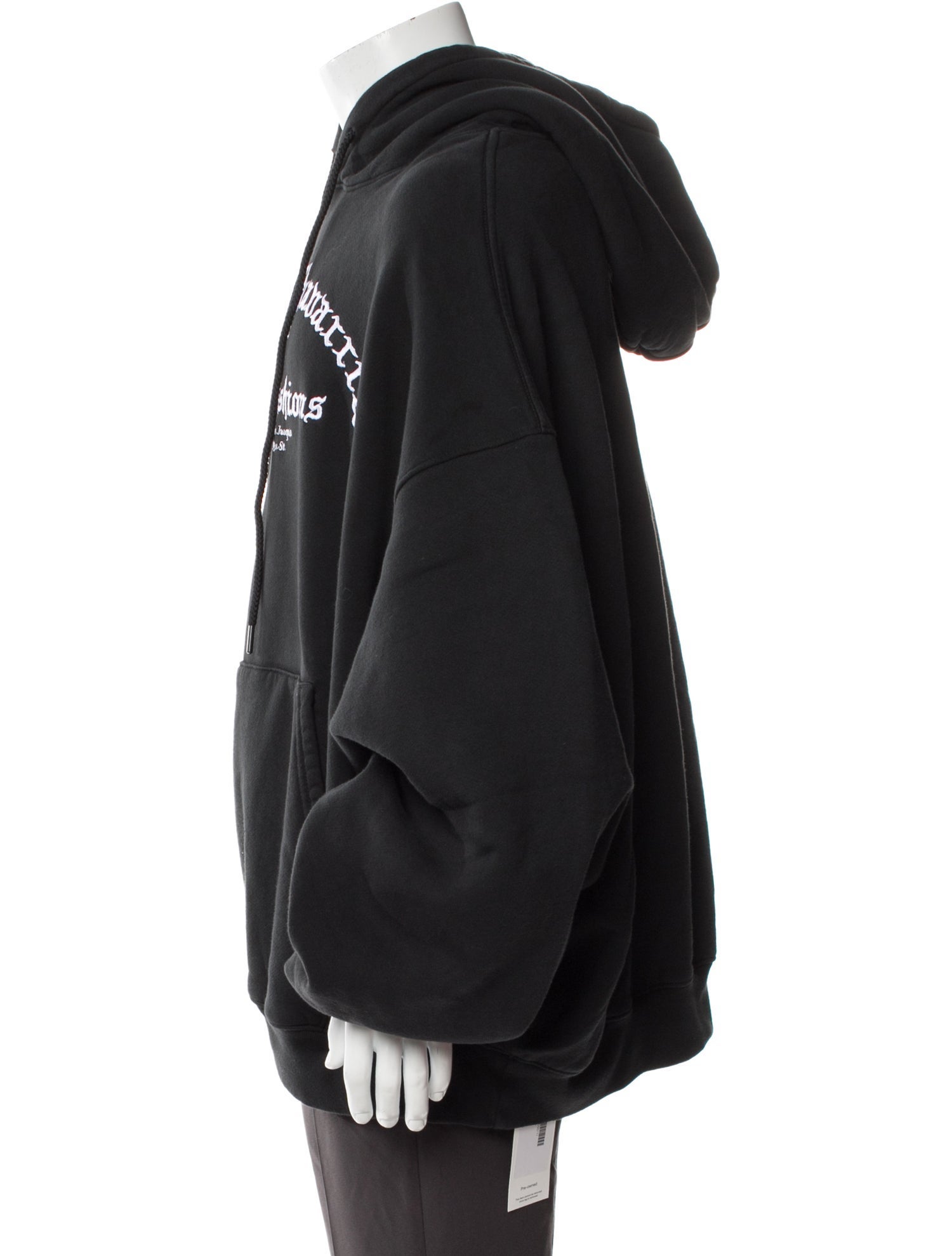 Willy Chavarria Graphic Print V-Neck Hoodie