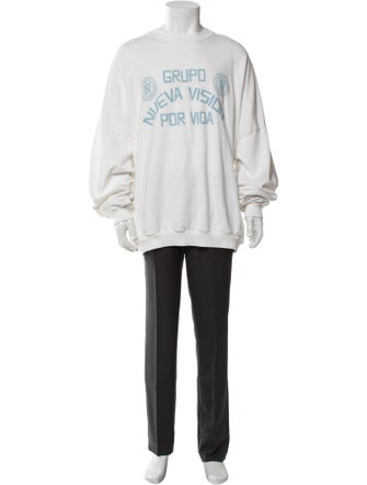 Willy Chavarria Graphic Print Crew Neck Pullover