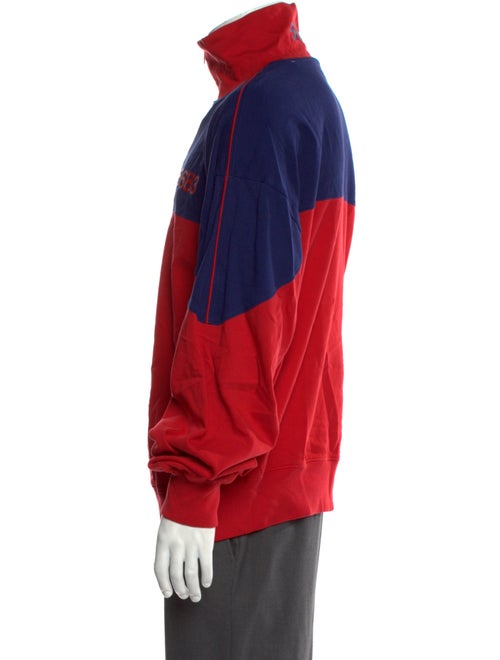 Willy Chavarria Colorblock Pattern Turtleneck Polo Sweater