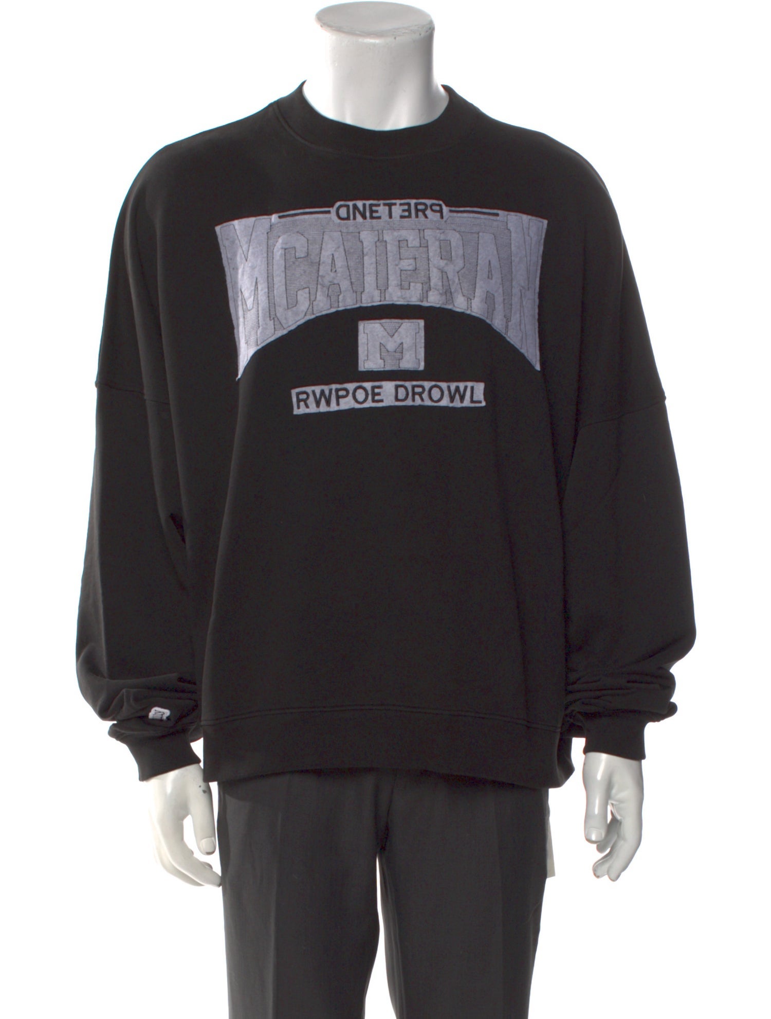 Willy Chavarria Graphic Print Crew Neck Sweatshirt