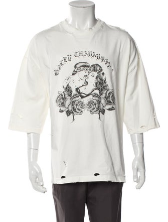 Willy Chavarria Graphic Print Three-Quarter Sleeve Shirt