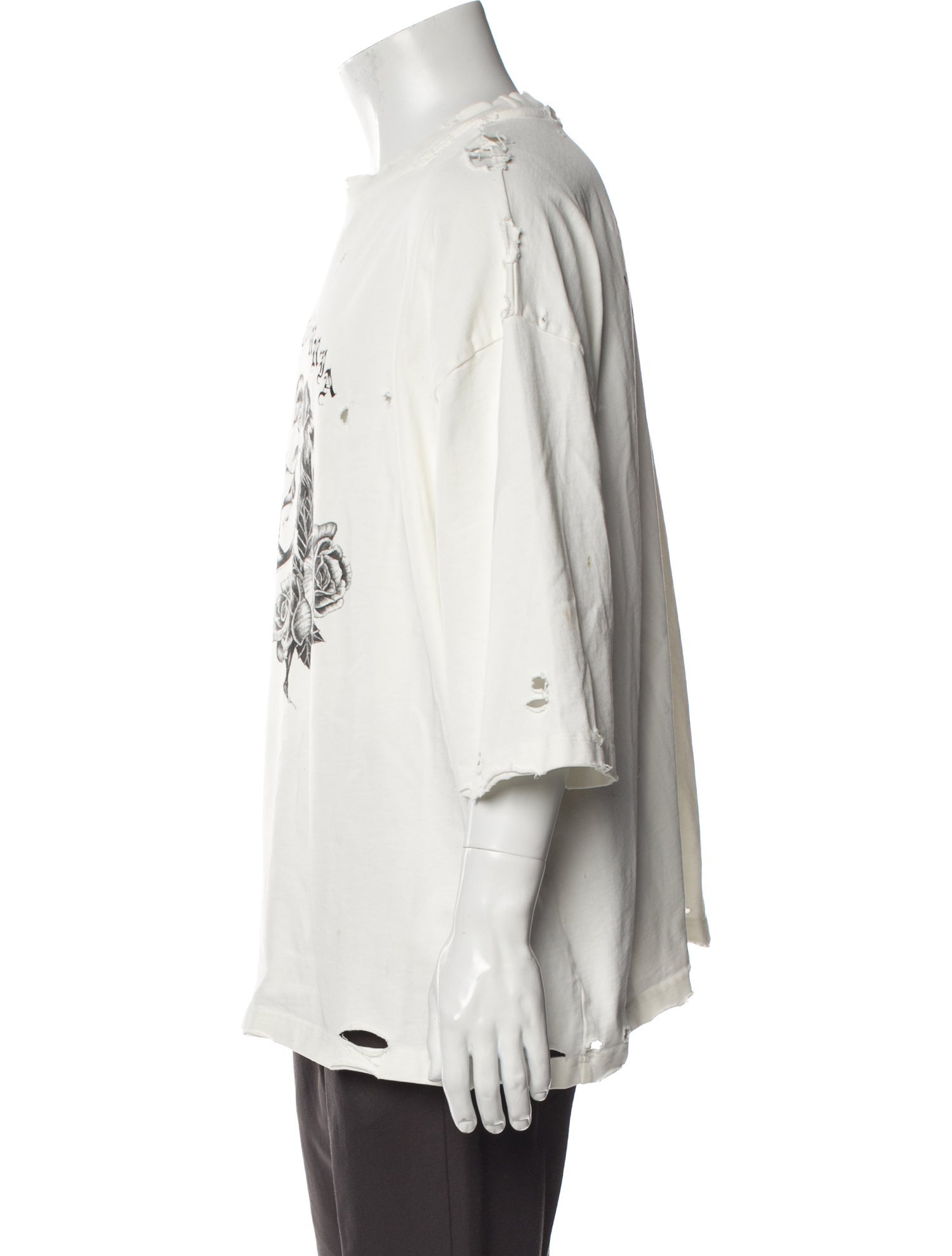 Willy Chavarria Graphic Print Three-Quarter Sleeve Shirt